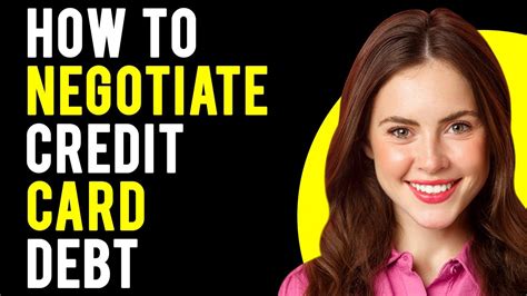 negotiating credit card debt yourself